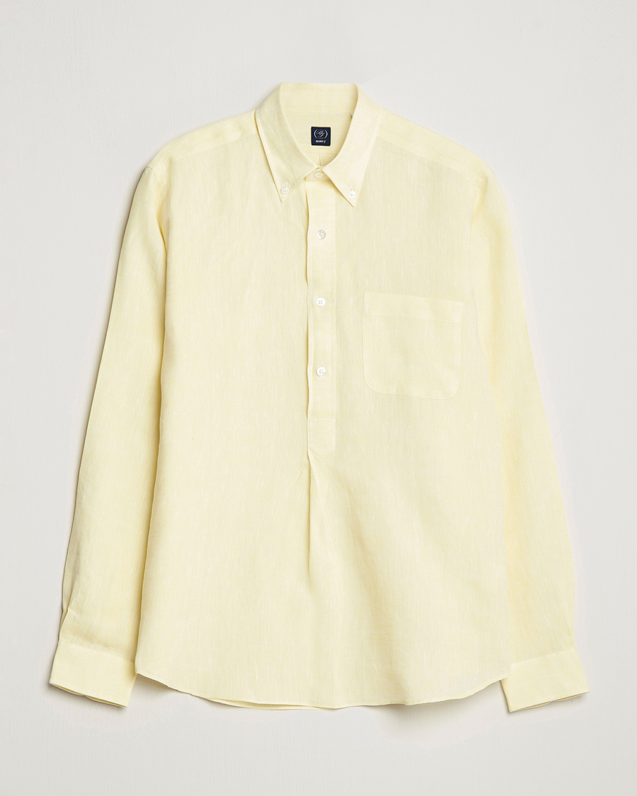 Heren | Overhemden | Beams F | Button Down Pullover Shirt Yellow
