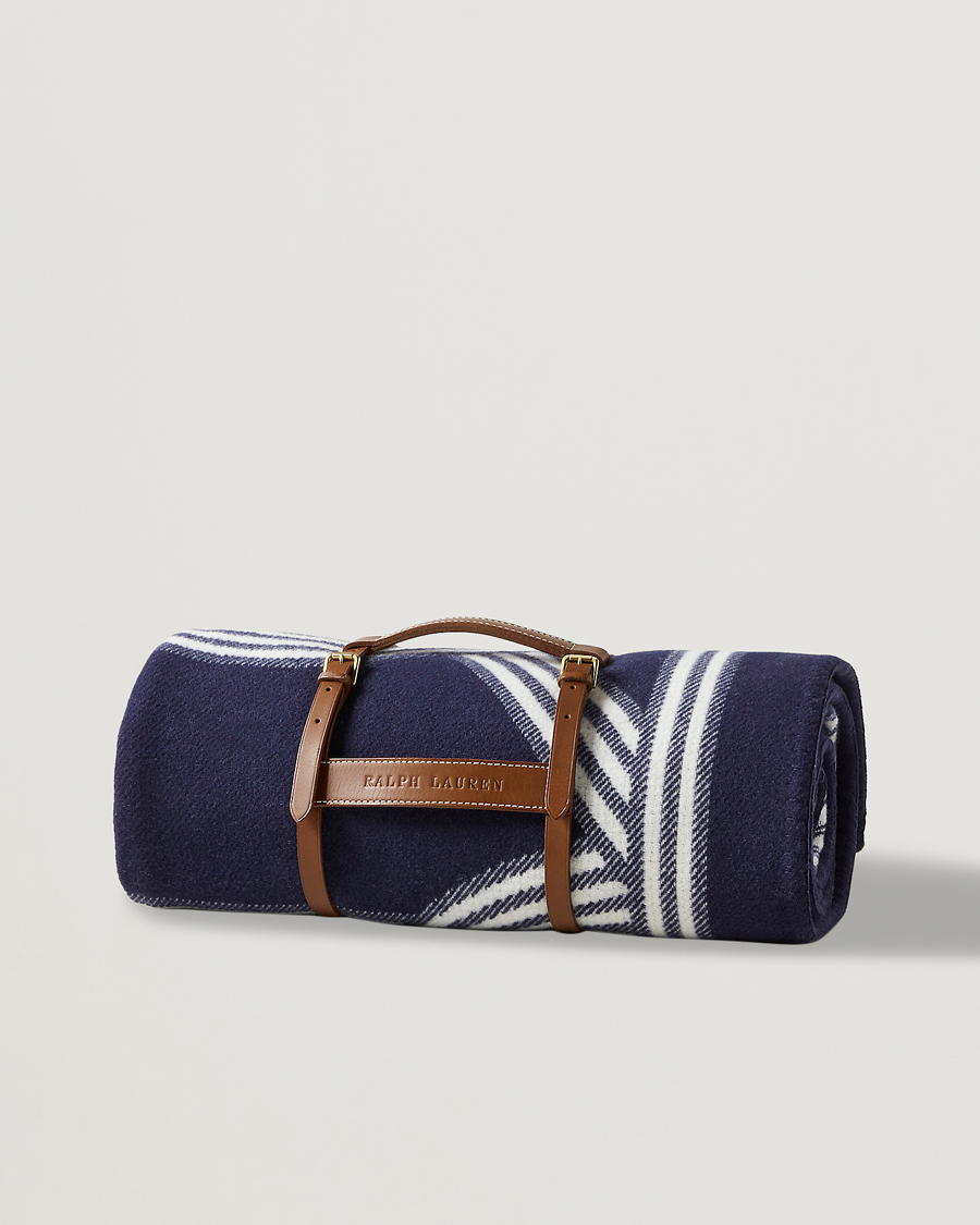 Heren | Ralph Lauren Home Berken Wool/Cashmere Signature Logo Blanket Navy | Ralph Lauren Home | Berken Wool/Cashmere Signature Logo Blanket Navy