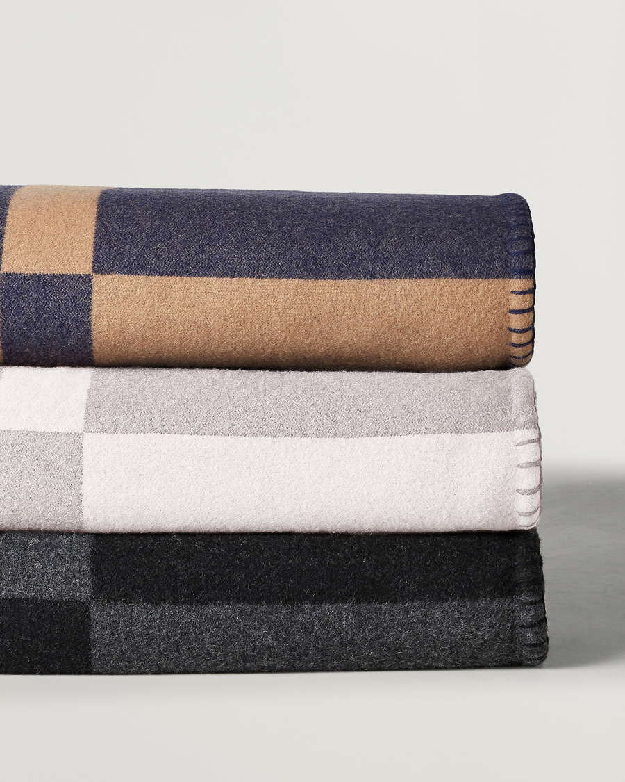 Homme | Ralph Lauren Home Northam RL Graphic Colour Block Wool Throw Camel/Navy | Ralph Lauren Home | Northam RL Graphic Colour Block Wool Throw Camel/Navy