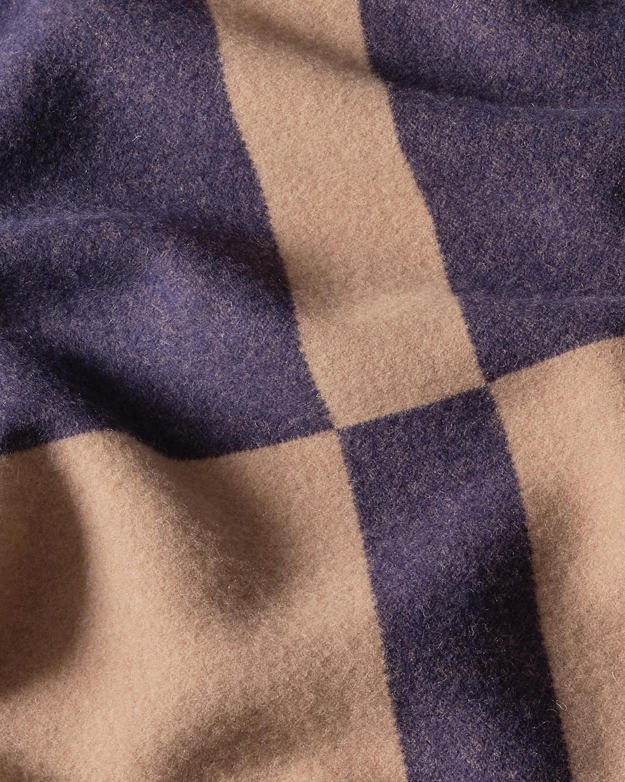 Homme | Ralph Lauren Home Northam RL Graphic Colour Block Wool Throw Camel/Navy | Ralph Lauren Home | Northam RL Graphic Colour Block Wool Throw Camel/Navy