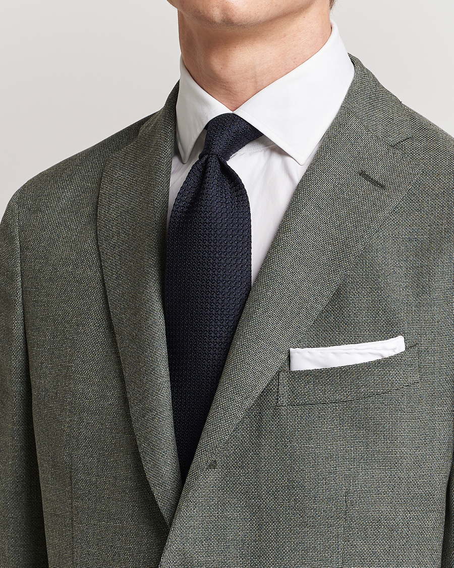Homme | Cravates | Eton | Grenadine Tie Dark Blue