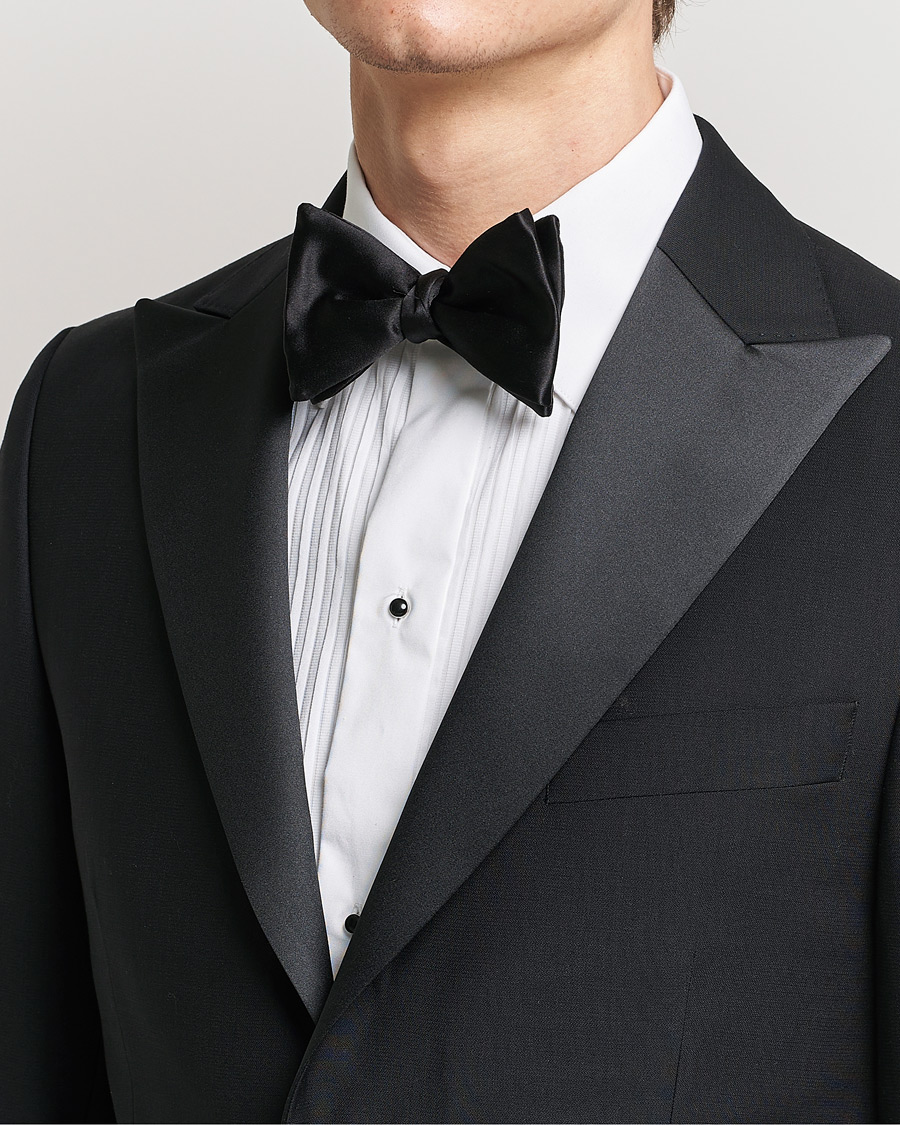 Heren | Eton Self-Tie Silk Bow Tie Black | Eton | Self-Tie Silk Bow Tie Black