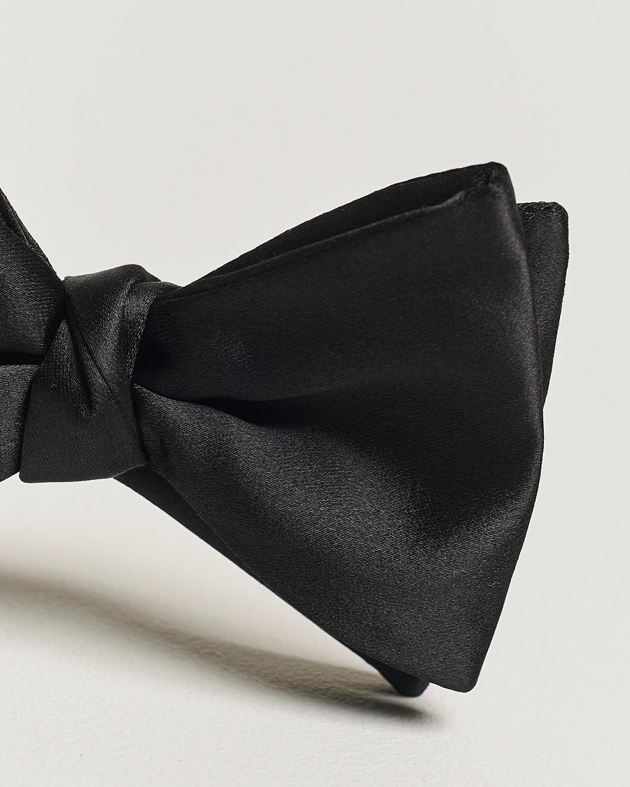 Heren | Eton Self-Tie Silk Bow Tie Black | Eton | Self-Tie Silk Bow Tie Black