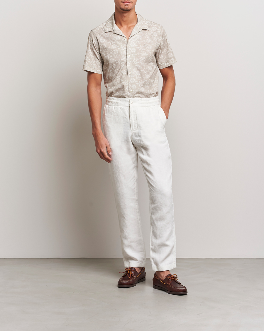 Homme | Chemises | Morris | Printed Short Sleeve Shirt Khaki