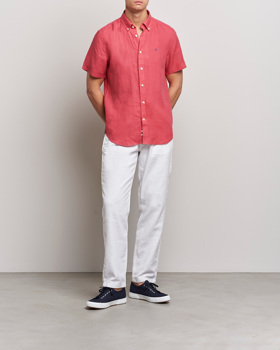 Homme | Pantalons | Morris | Fenix Linen Drawstring Trousers White