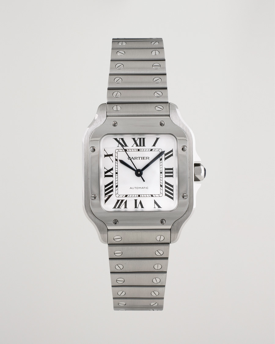 Homme | Pre-Owned & Vintage Watches | Cartier Pre-Owned | Santos De Cartier WSSA0029 Steel White