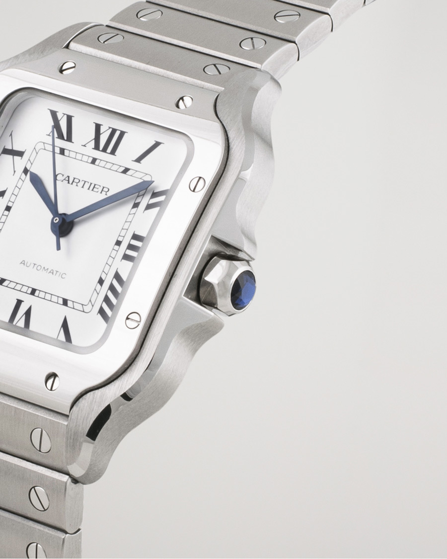 Homme | Pre-Owned & Vintage Watches | Cartier Pre-Owned | Santos De Cartier WSSA0029 Steel White