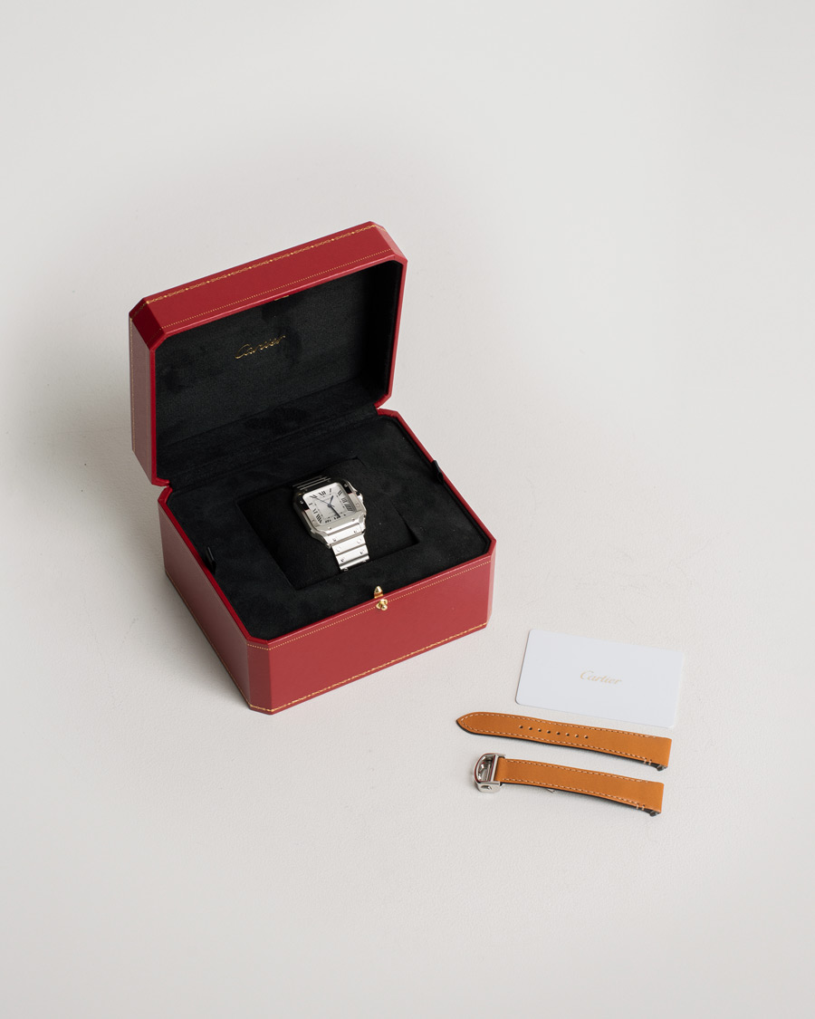 Homme | Pre-Owned & Vintage Watches | Cartier Pre-Owned | Santos De Cartier WSSA0029 Steel White