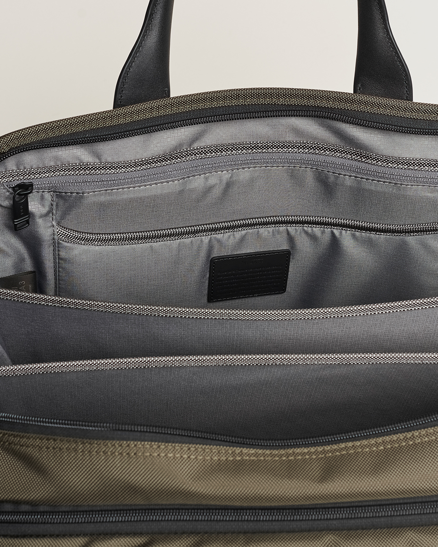 Homme | TUMI Alpha 3 Expandable Organizer Laptop Brief Olive Night | TUMI | Alpha 3 Expandable Organizer Laptop Brief Olive Night