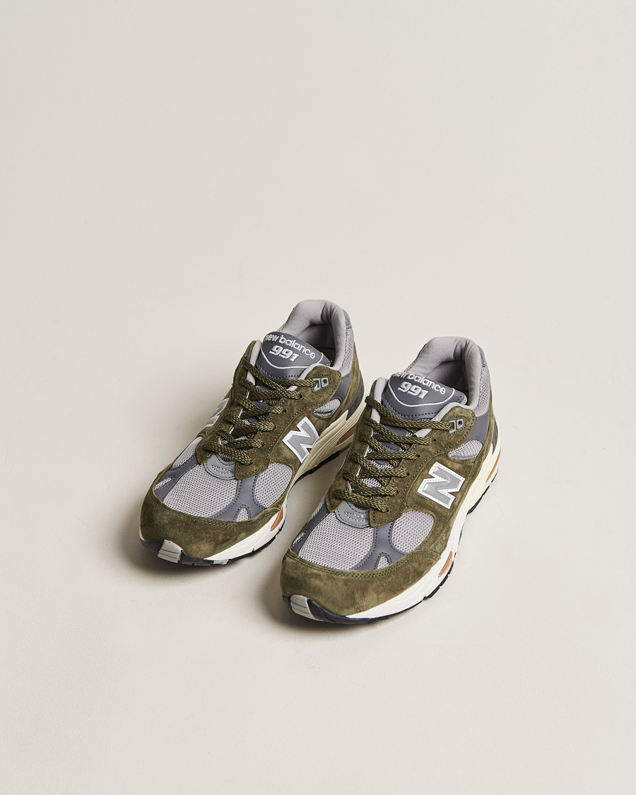 Homme | New Balance Made In UK 991 Sneakers Green/Grey | New Balance | Made In UK 991 Sneakers Green/Grey