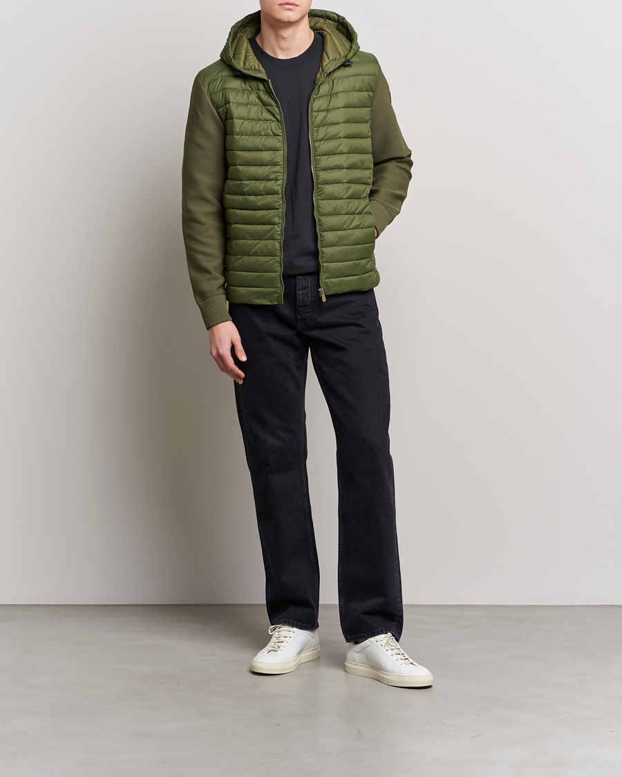 Homme | Manteaux Et Vestes | Save The Duck | Murilo Hybrid Hood Jacket Dusty Olive