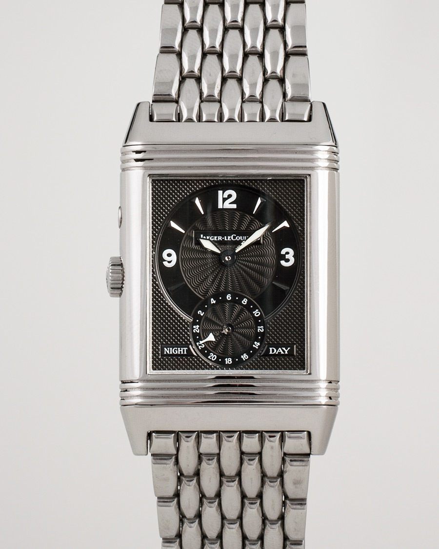 Homme | Pre-Owned & Vintage Watches | Jaeger-LeCoultre Pre-Owned | Reverso Duoface 270.8.54 Steel Silver Black
