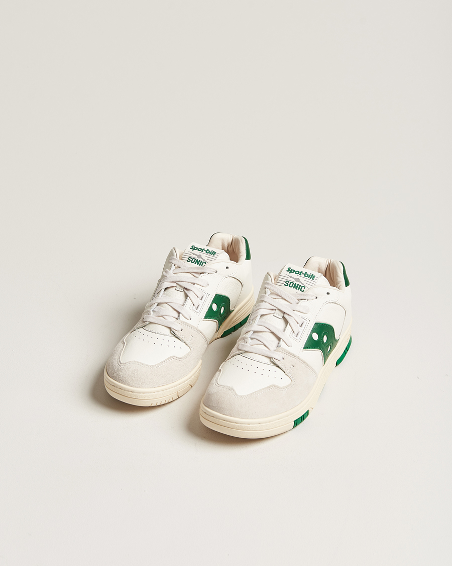 Homme | Saucony Sonic Vintage Leather Sneaker White | Saucony | Sonic Vintage Leather Sneaker White