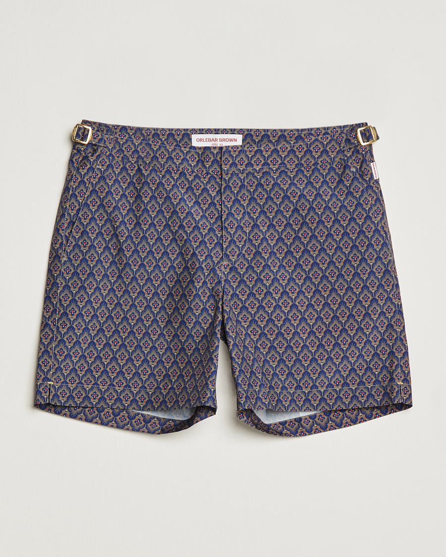 Heren | Zwembroek | Orlebar Brown | Bulldog Sunny Deco Printed Swimshorts Midnight Navy