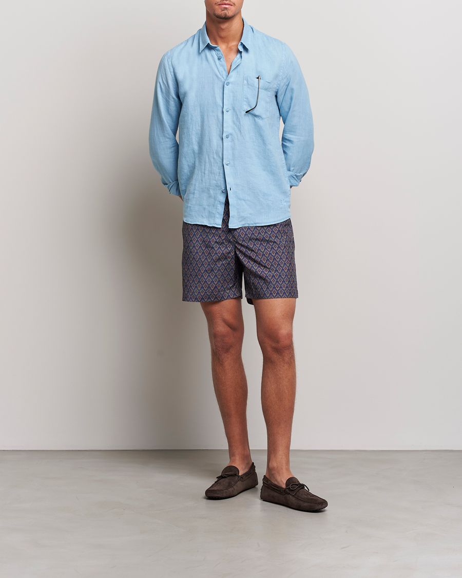 Homme | Maillots De Bain | Orlebar Brown | Bulldog Sunny Deco Printed Swimshorts Midnight Navy