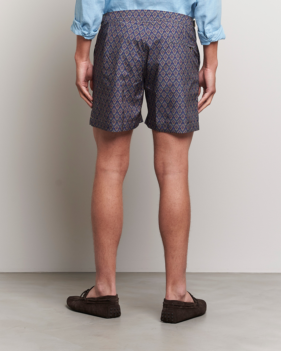 Heren | Zwembroek | Orlebar Brown | Bulldog Sunny Deco Printed Swimshorts Midnight Navy