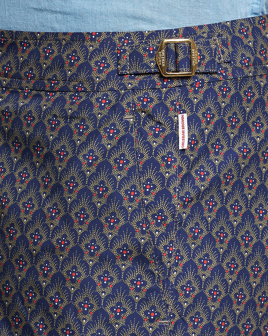 Heren | Zwembroek | Orlebar Brown | Bulldog Sunny Deco Printed Swimshorts Midnight Navy