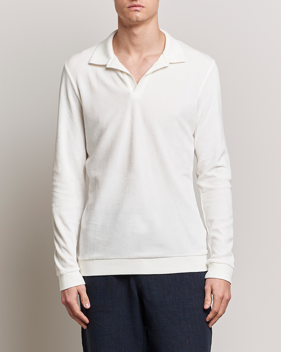 Homme | Pulls Et Tricots | Orlebar Brown | Bouvet Cotton/Modal Terry Long Sleeve Terry Sandbar
