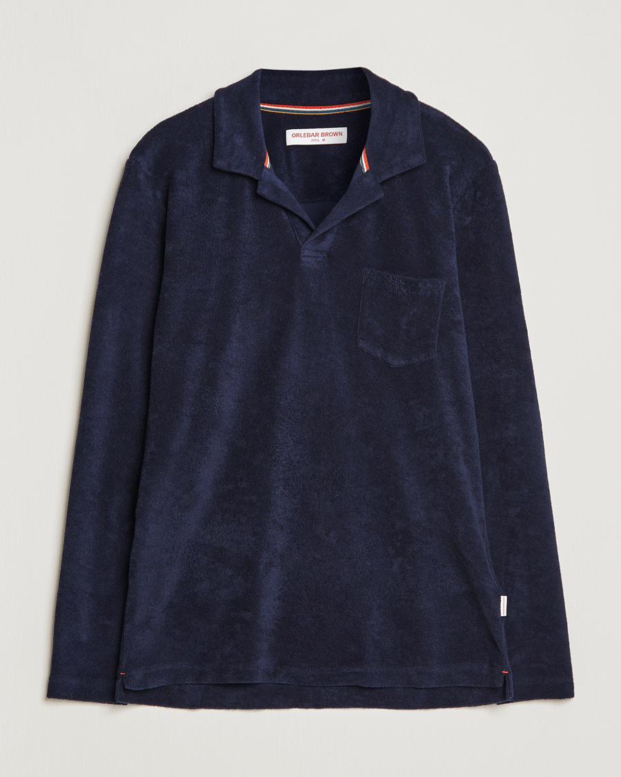 Homme | Pulls Et Tricots | Orlebar Brown | Terry Long Sleeve OB Stripe Night Iris