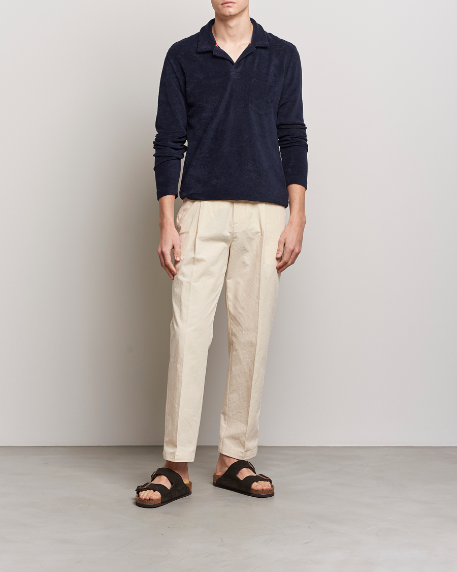 Homme | Pulls Et Tricots | Orlebar Brown | Terry Long Sleeve OB Stripe Night Iris