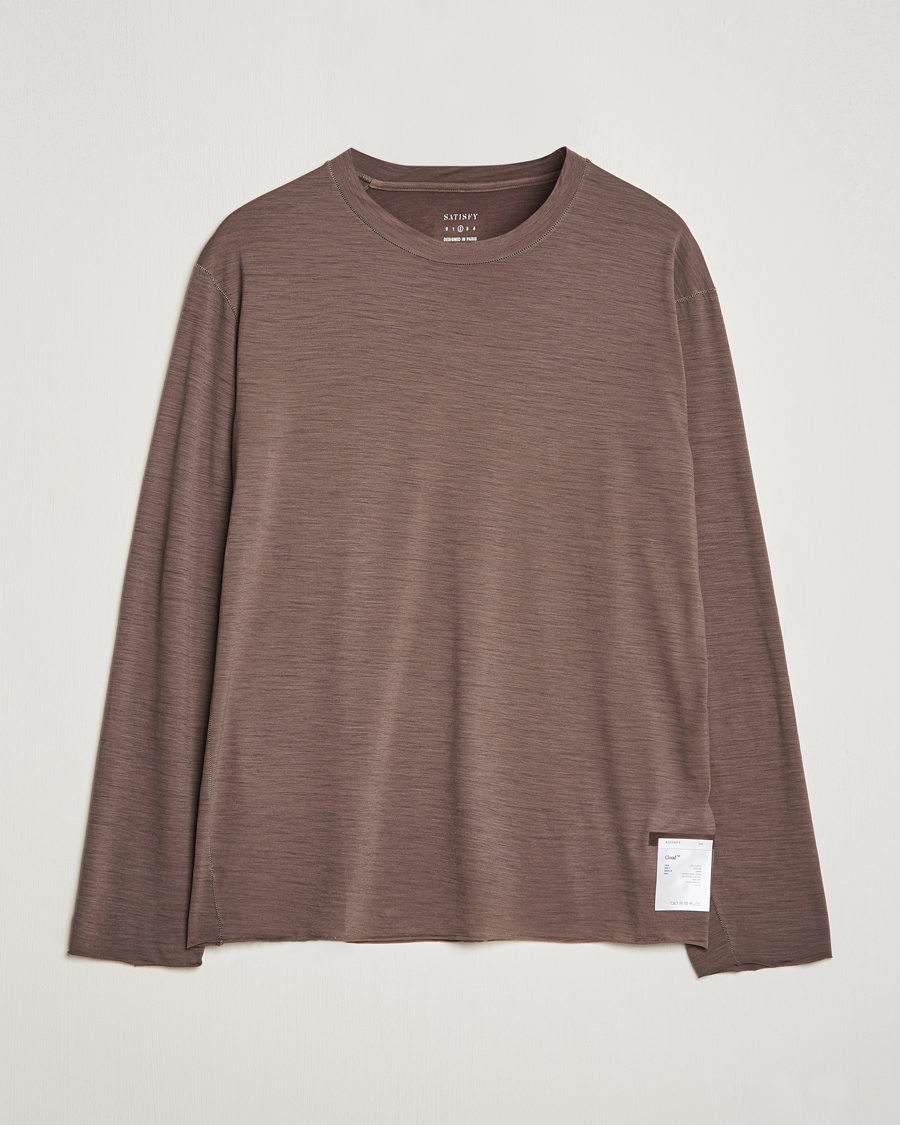 Heren | T-shirts | Satisfy | CloudMerino Long Tee Warm Stone