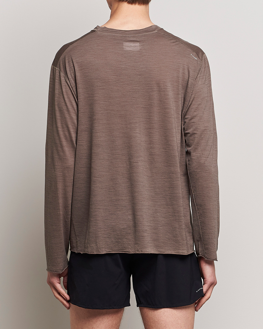 Heren | T-shirts | Satisfy | CloudMerino Long Tee Warm Stone