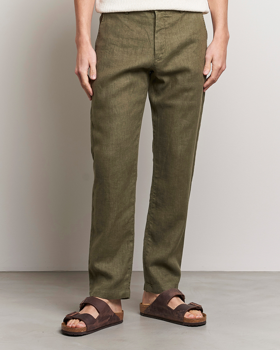 Homme | Pantalons | NN07 | Karl Linen Trousers Army