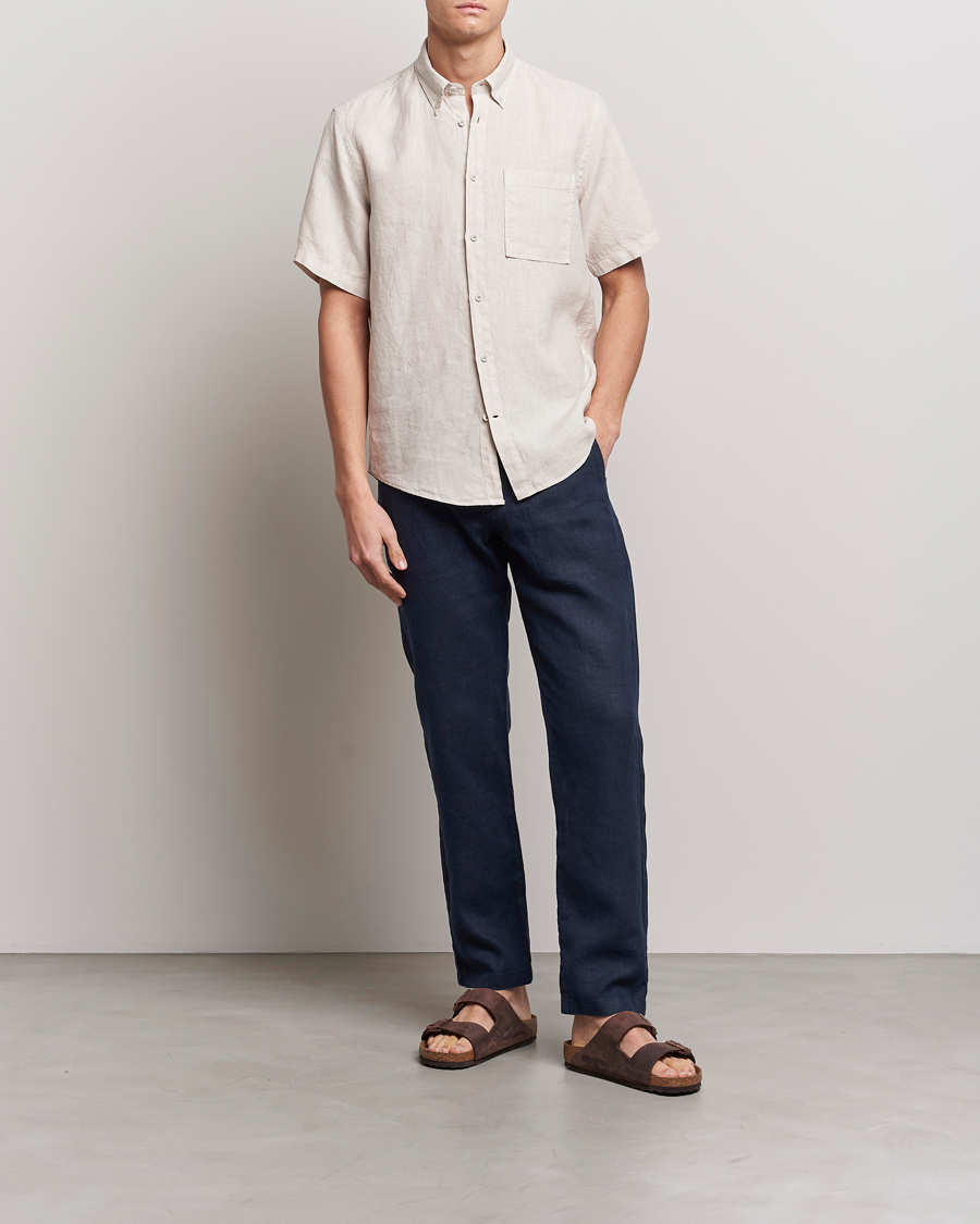 Homme | Pantalons | NN07 | Karl Linen Trousers Navy