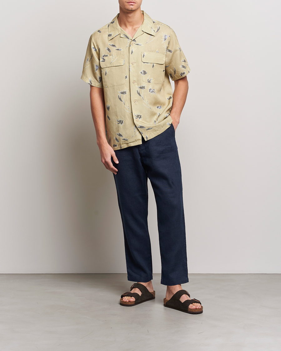 Homme | Pantalons | NN07 | Keith Drawstring Linen Trousers Navy