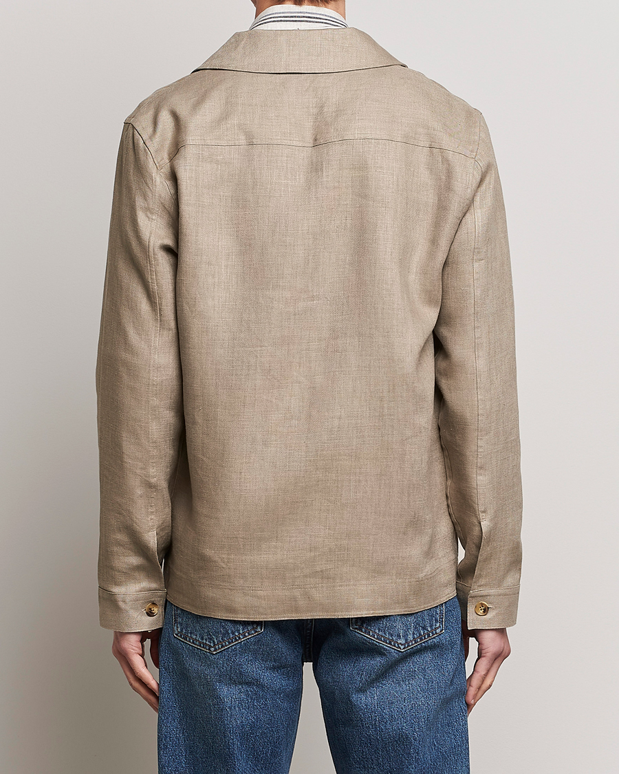 Homme | Chemises | NN07 | Olav Linen Overshirt Greige