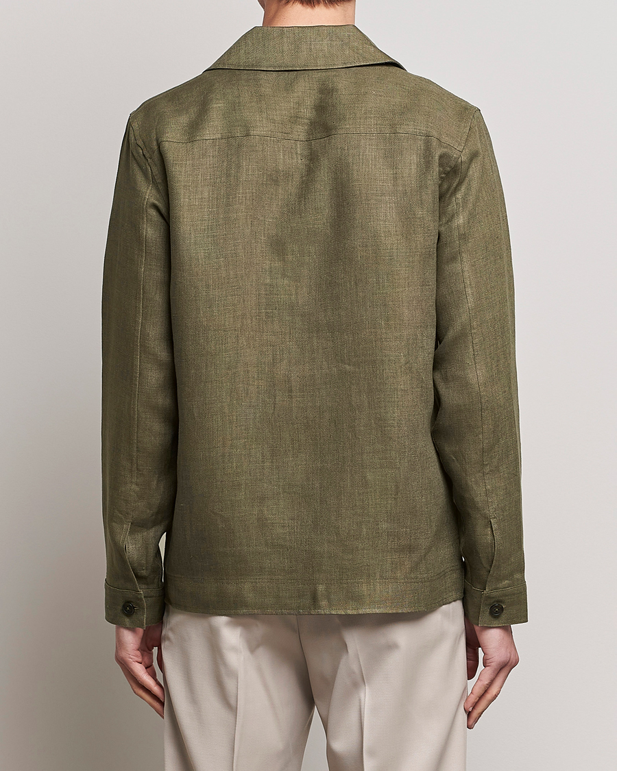 Homme | Chemises | NN07 | Olav Linen Overshirt Army