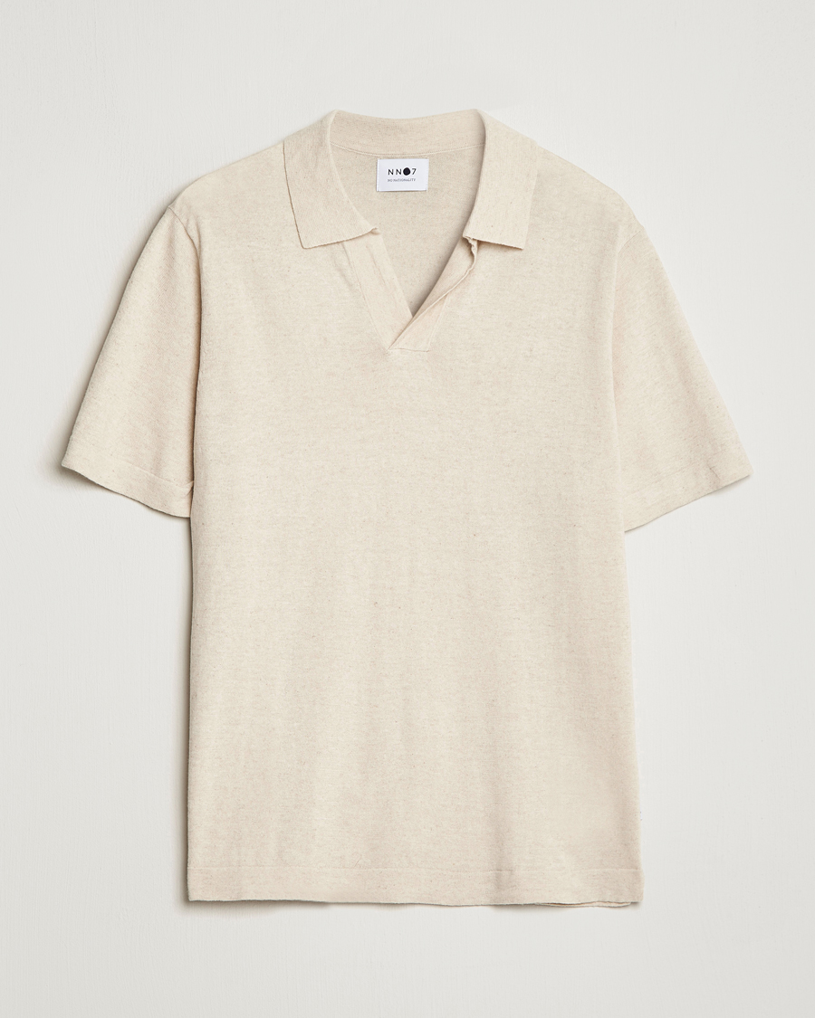 Heren | Polo's | NN07 | Ryan Cotton/Linen Polo Oat