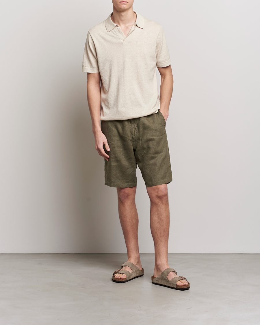 Heren | Polo's | NN07 | Ryan Cotton/Linen Polo Oat