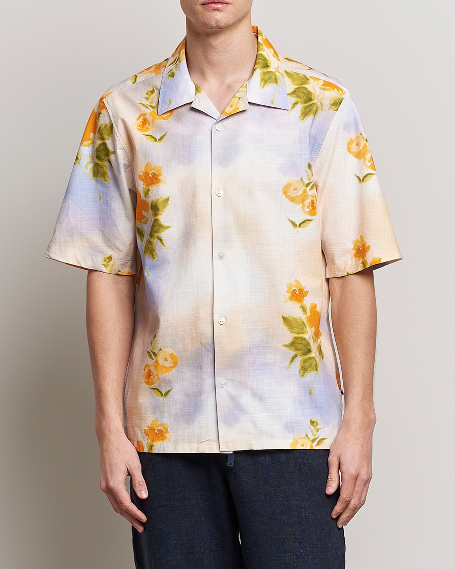 Homme | Chemises | NN07 | Ole Short Sleeve Printed Cotton/Tencel Shirt Multi