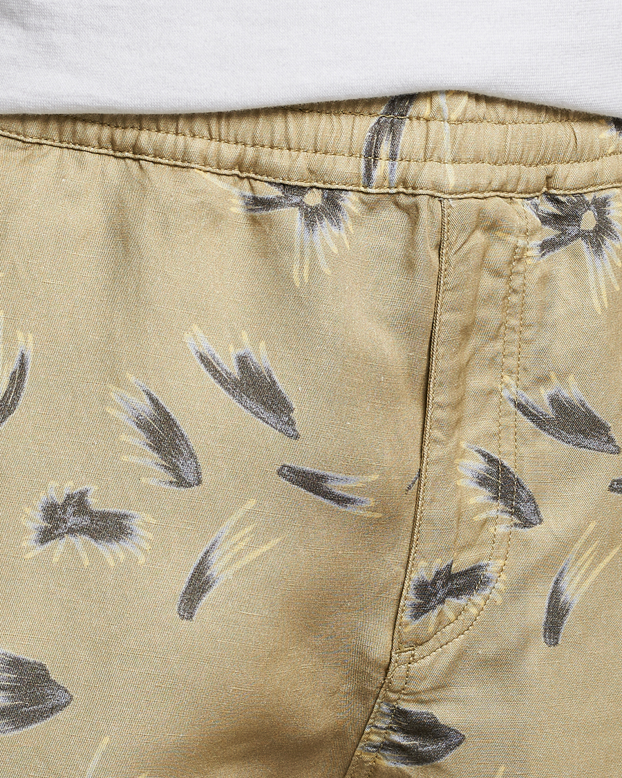 Homme | Shorts | NN07 | Warren Tencel/Linen Printed Shorts Pale Olive