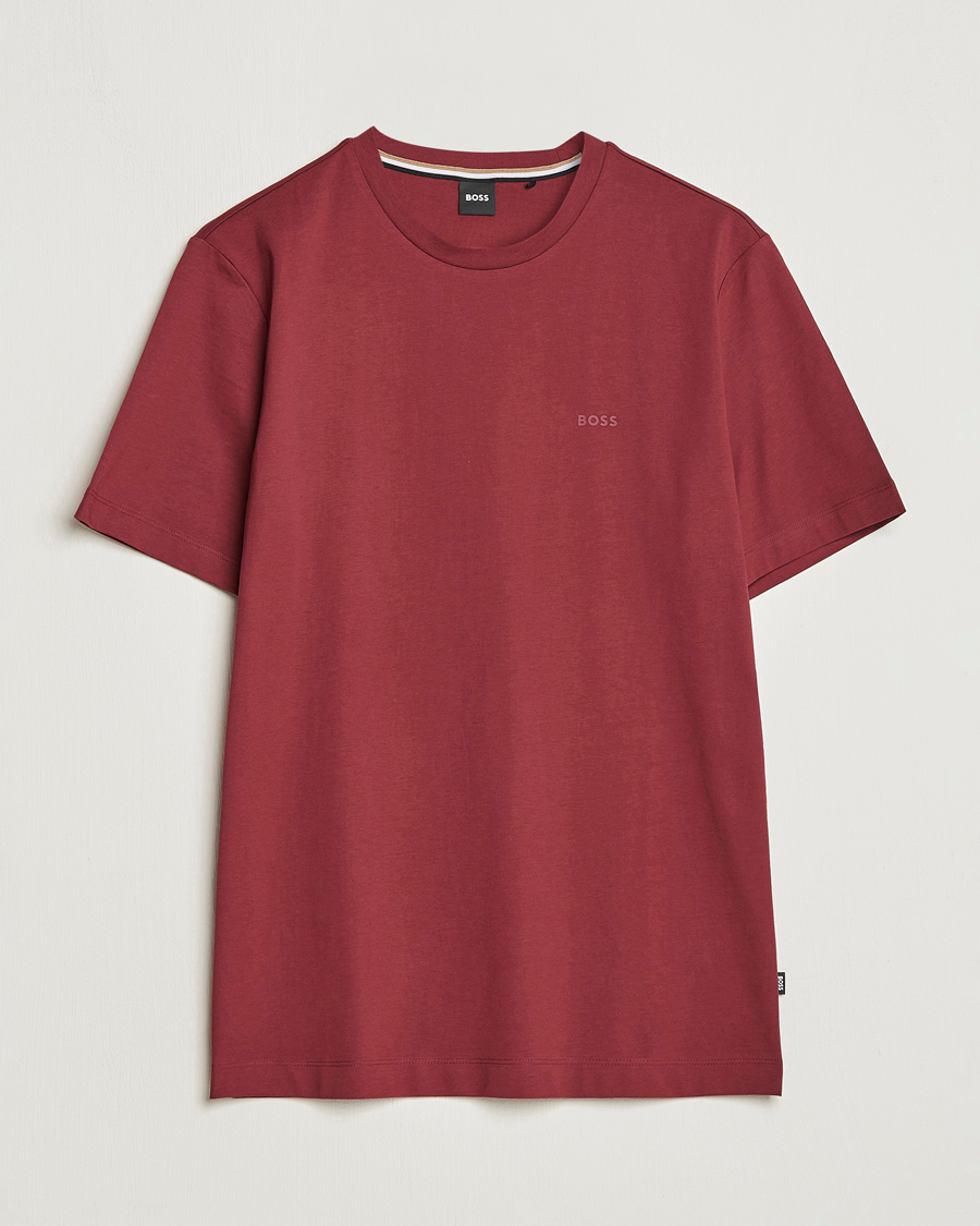 Heren | T-shirts | BOSS BLACK | Thompson Crew Neck T-Shirt Dark Red