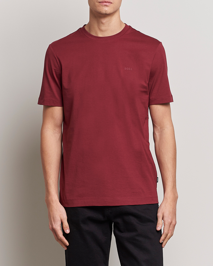 Heren | T-shirts | BOSS BLACK | Thompson Crew Neck T-Shirt Dark Red