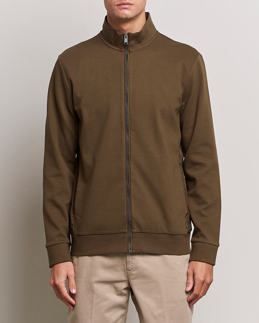 Homme | Pulls Et Tricots | BOSS BLACK | Shepherd Full Zip Sweater Open Green
