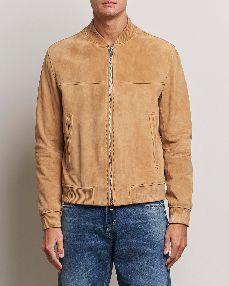 Homme | Manteaux Et Vestes | BOSS BLACK | Malbano Suede Jacket Medium Beige