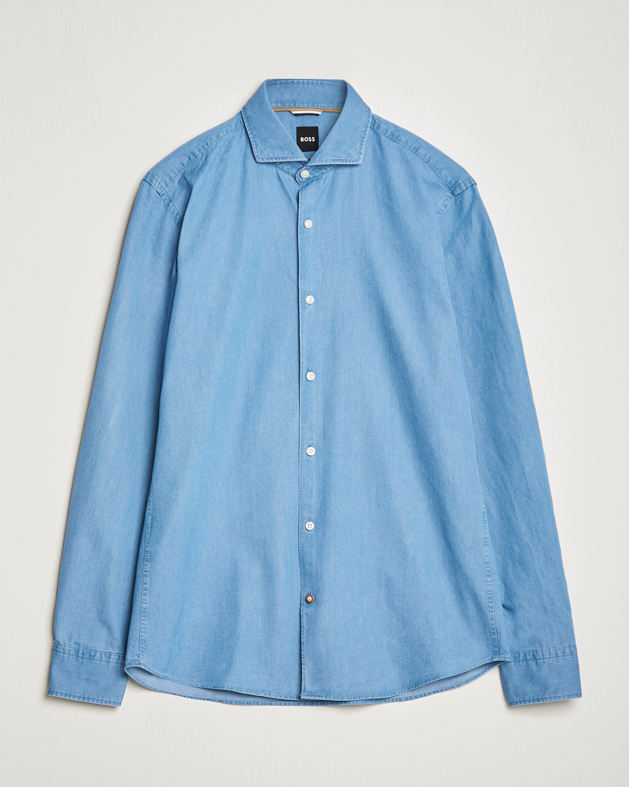 Homme | Chemises | BOSS BLACK | Hal Denim Shirt Open Blue