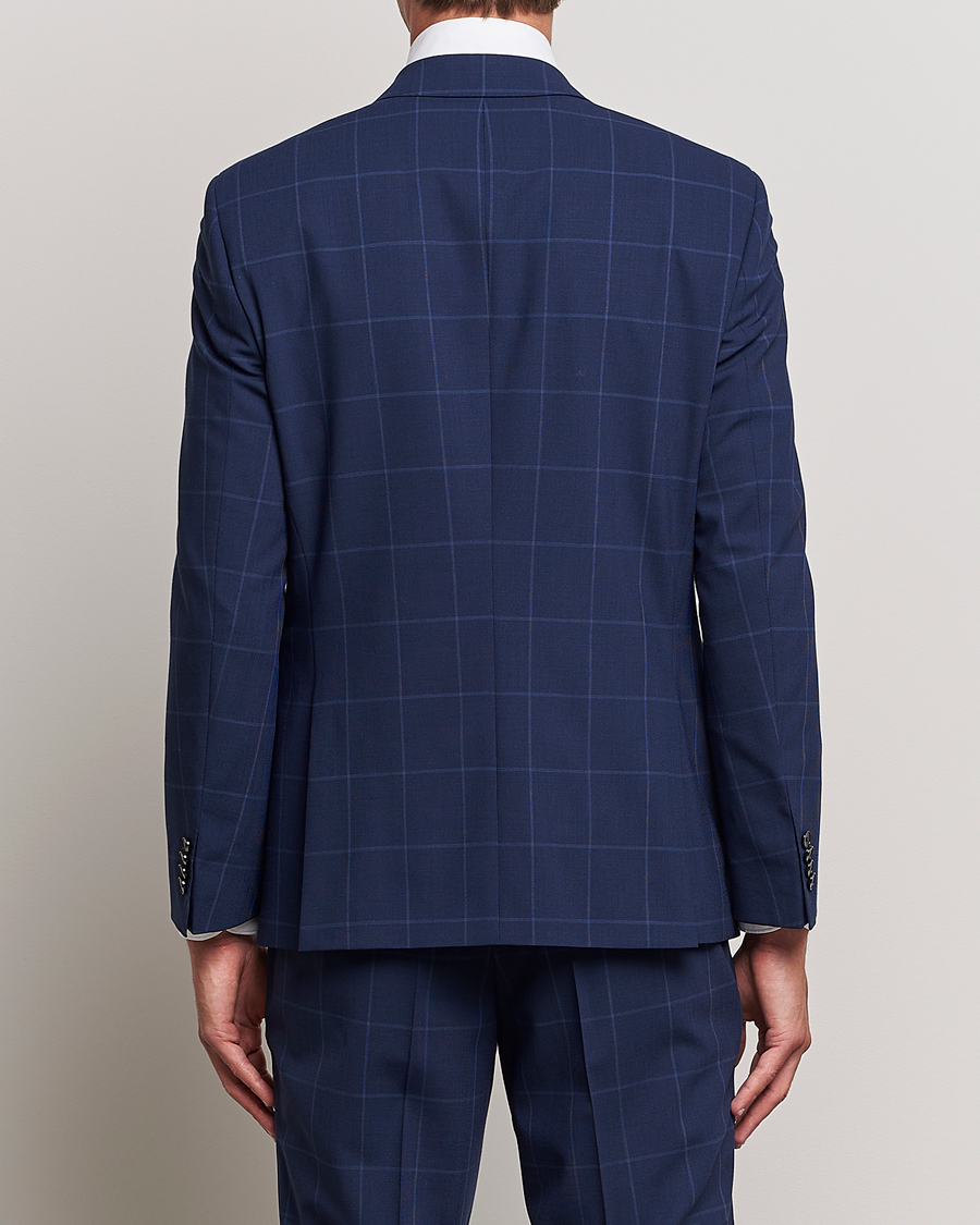 Homme | Blazers | BOSS BLACK | Huge Checked Suit Blazer Dark Blue