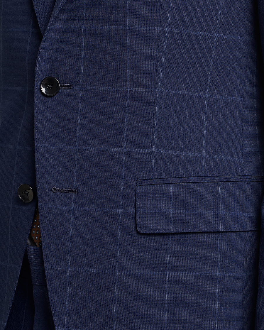 Homme | Blazers | BOSS BLACK | Huge Checked Suit Blazer Dark Blue