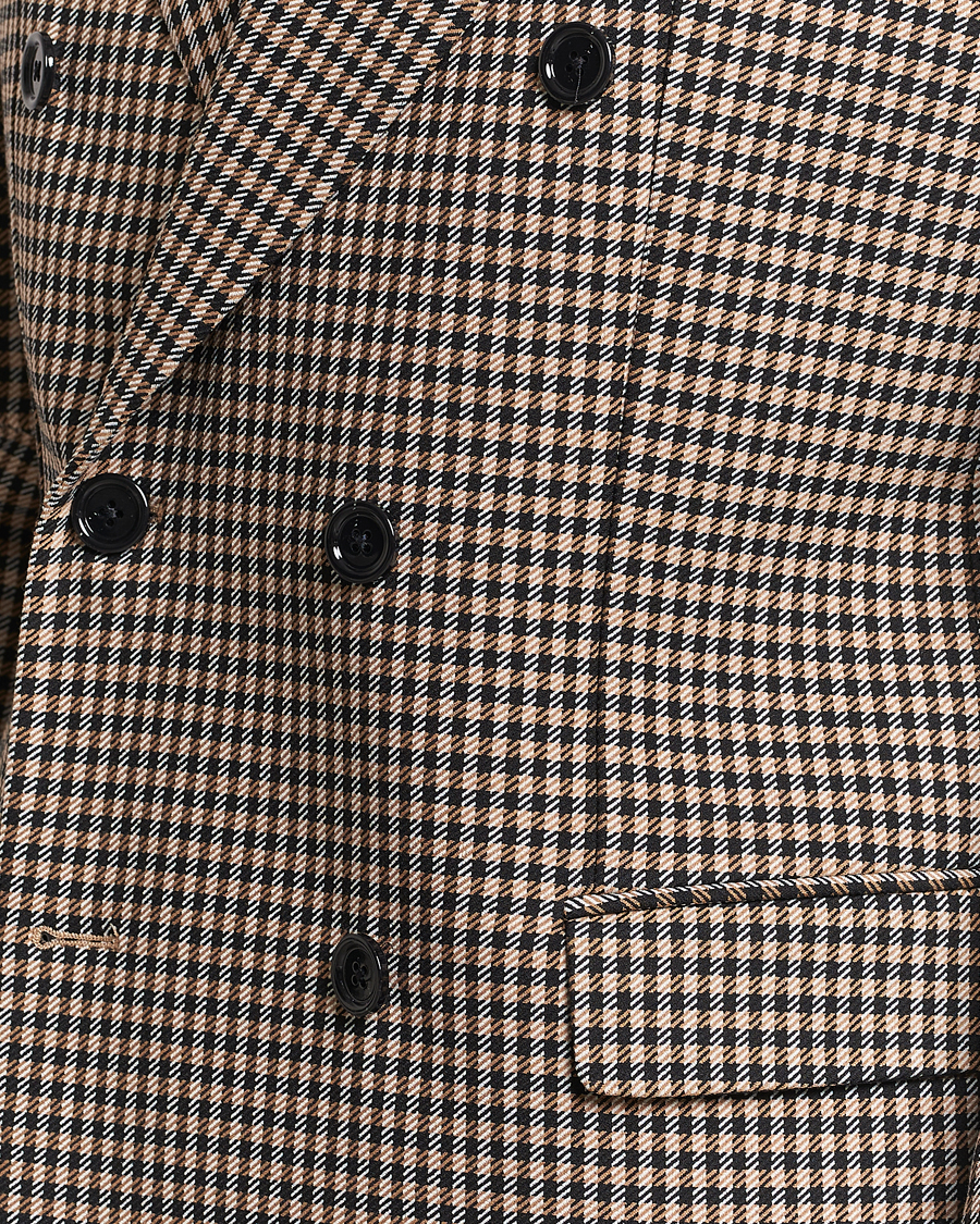Heren | Blazers | BOSS BLACK | Carper Tweed Checked Double Breasted Blazer Beige