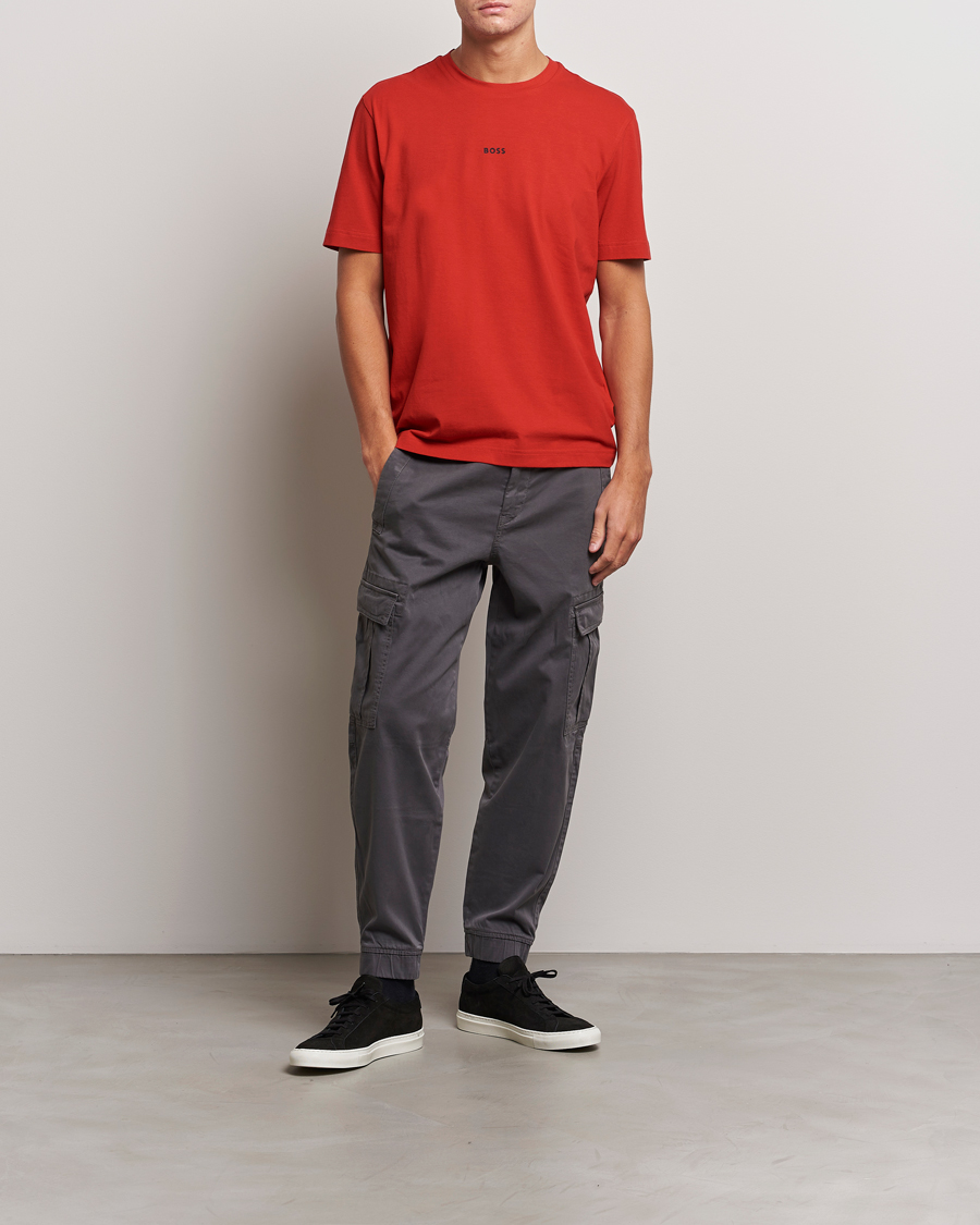 Heren | T-shirts | BOSS ORANGE | Tchup Logo Crew Neck T-Shirt Bright Red