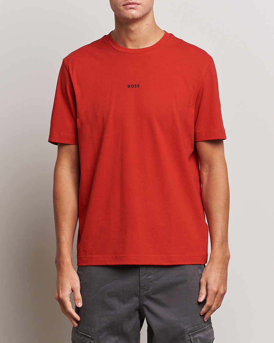 Heren | T-shirts | BOSS ORANGE | Tchup Logo Crew Neck T-Shirt Bright Red