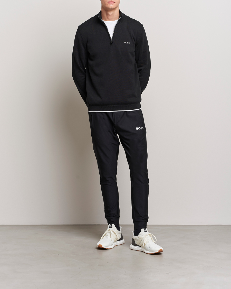 Homme | Pulls Et Tricots | BOSS GREEN | Zallo Knitted Half Zip Sweater Black