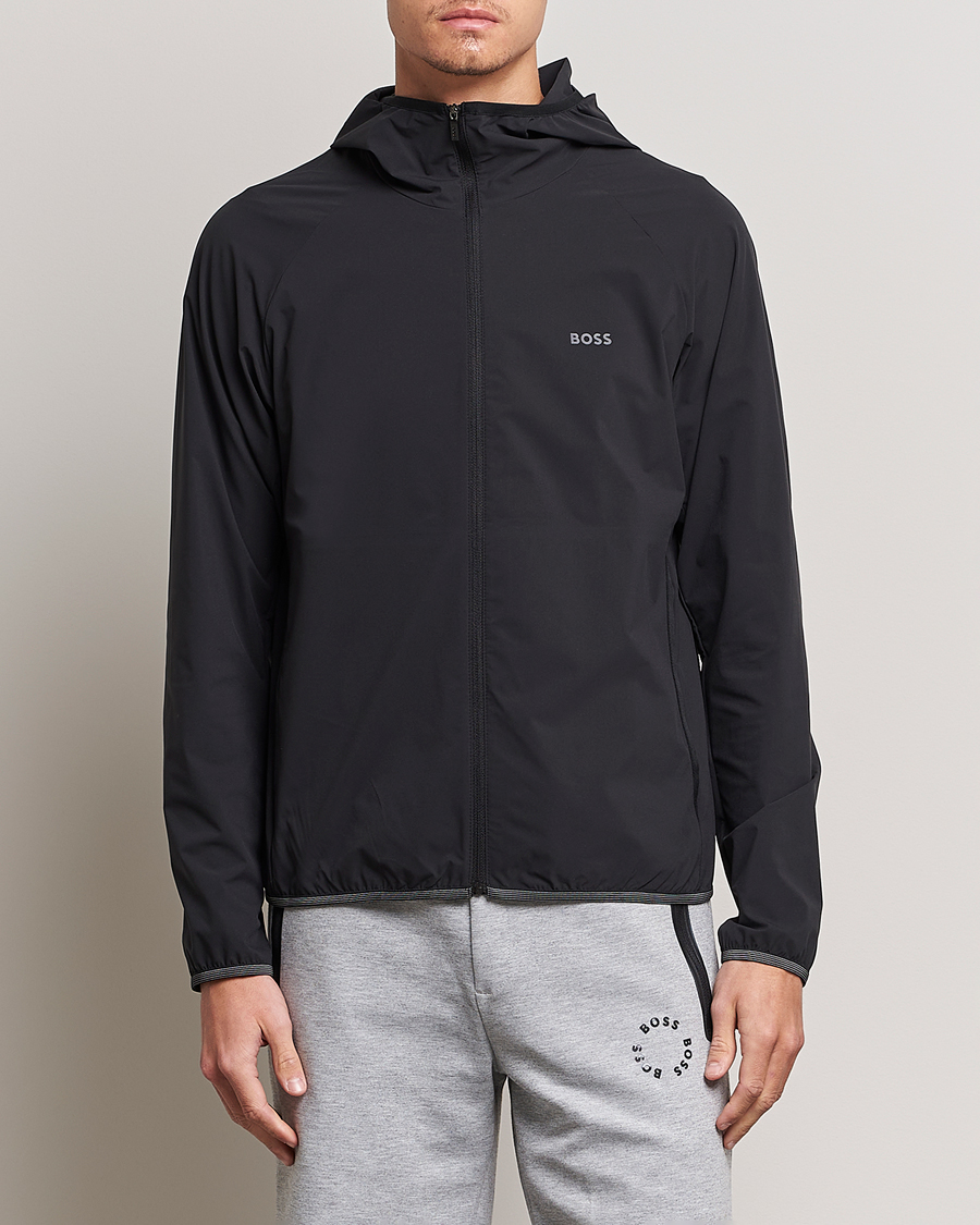 Homme | Manteaux Et Vestes | BOSS GREEN | Cush Shell Hoodie Jacket Black