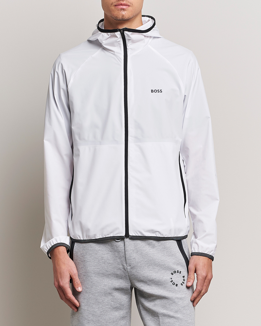 Homme | Manteaux Et Vestes | BOSS GREEN | Cush Shell Hoodie Jacket White