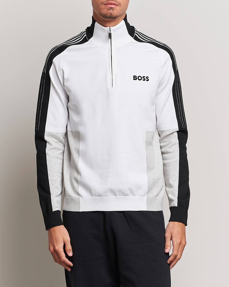 Homme | Pulls Et Tricots | BOSS GREEN | Zolkar Knitted Half Zip White