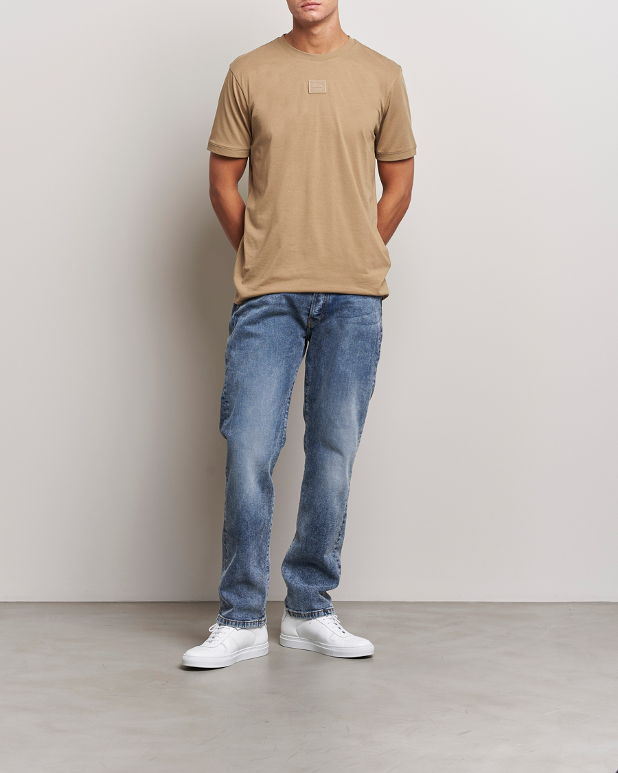 Homme | T-shirts | HUGO | Diragolino Crew Neck T-Shirt Open Brown